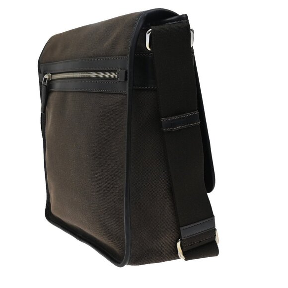 PRADA Logo Jacquard Crossbody Shoulder Bag Canvas Leather Brown SHW 38YH182 - Picture 4 of 16